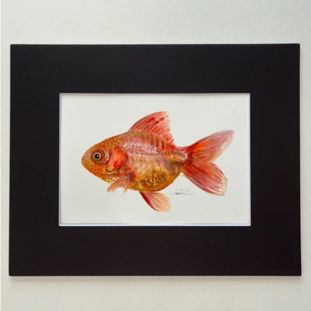 Original Watercolor Goldfish Painting by me (Shannon Perrie/Perrie…